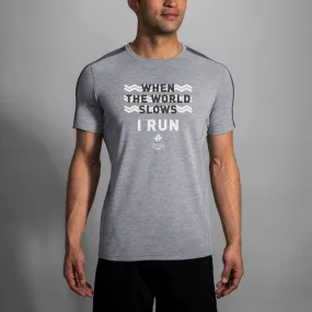 2020 Brooks TCM 10 Mile Distance Short Sleeve - Heather Ash Asphalt (Men's Sizing)