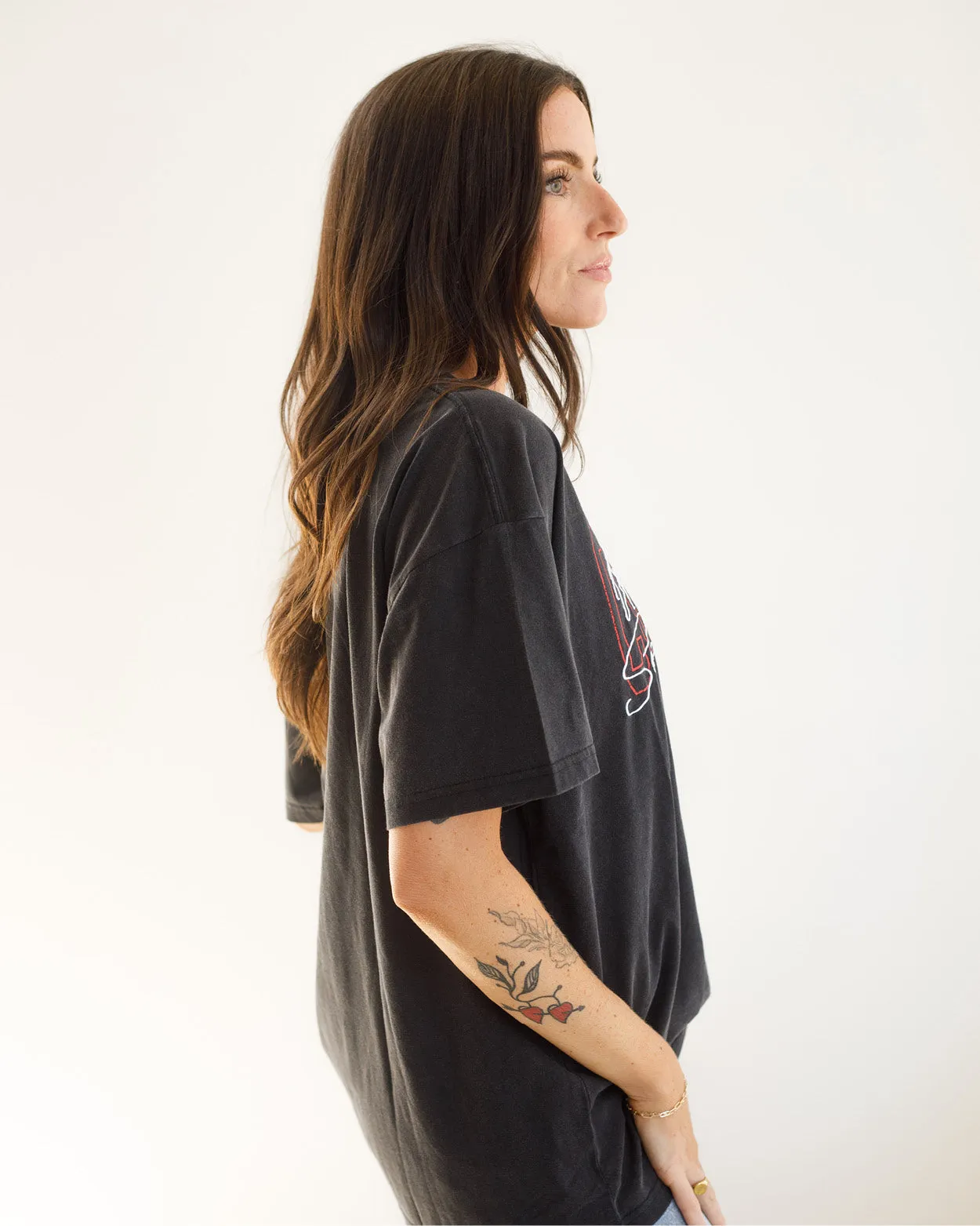 2024 Gameday Social Black Oversized Tee USD