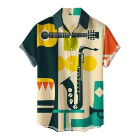 3D Musical Instrument Digital Printed Shirt 3D Musical Instrument Digital Printed Shirt