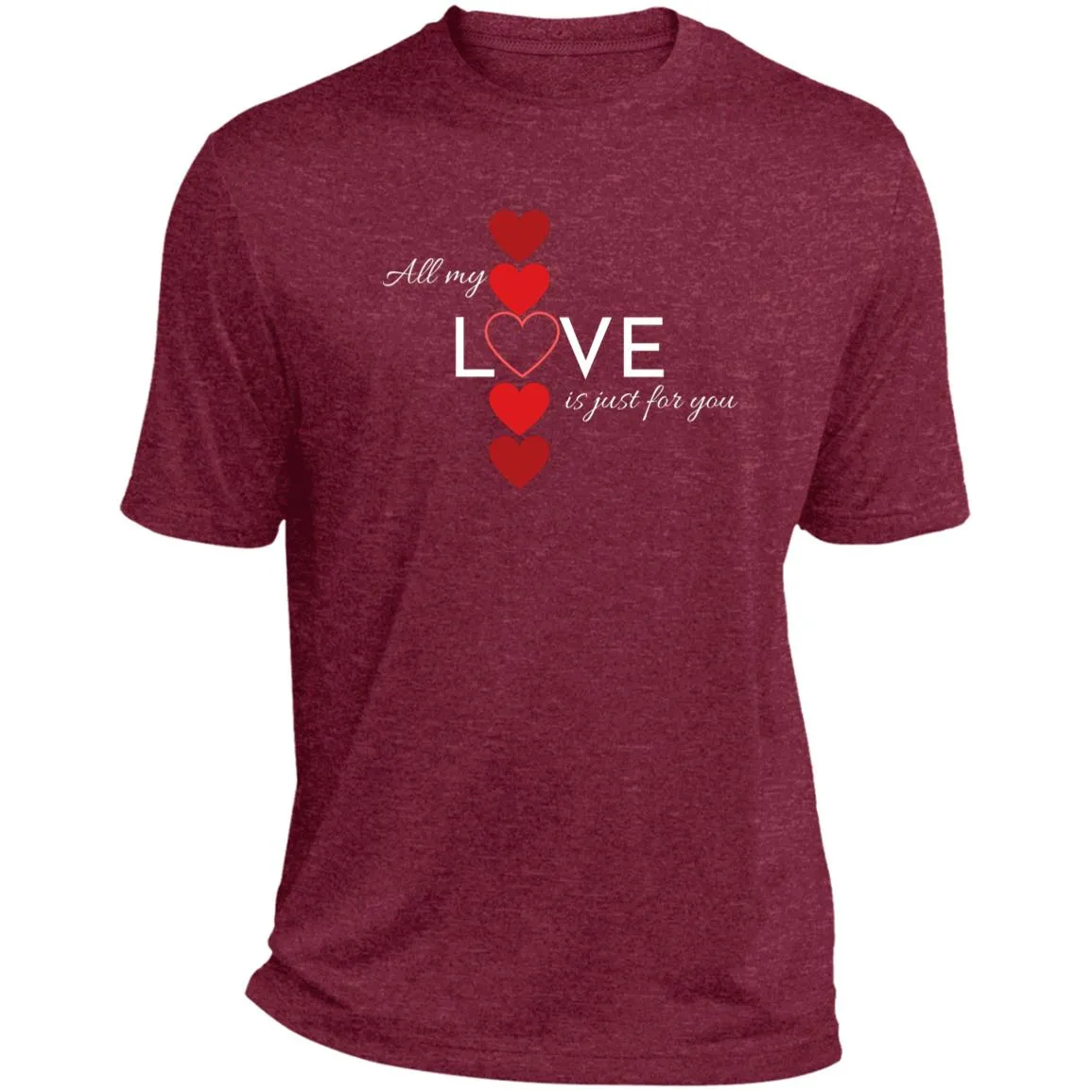 All My Love Is Just for You -- CLOSEOUT -- Heather Performance Tee