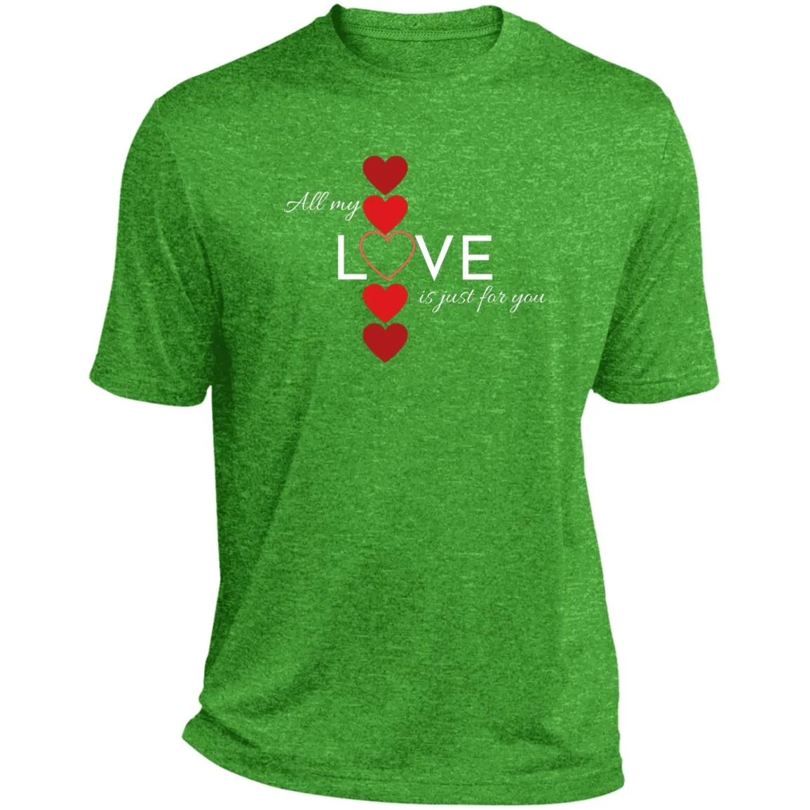 All My Love Is Just for You -- CLOSEOUT -- Heather Performance Tee