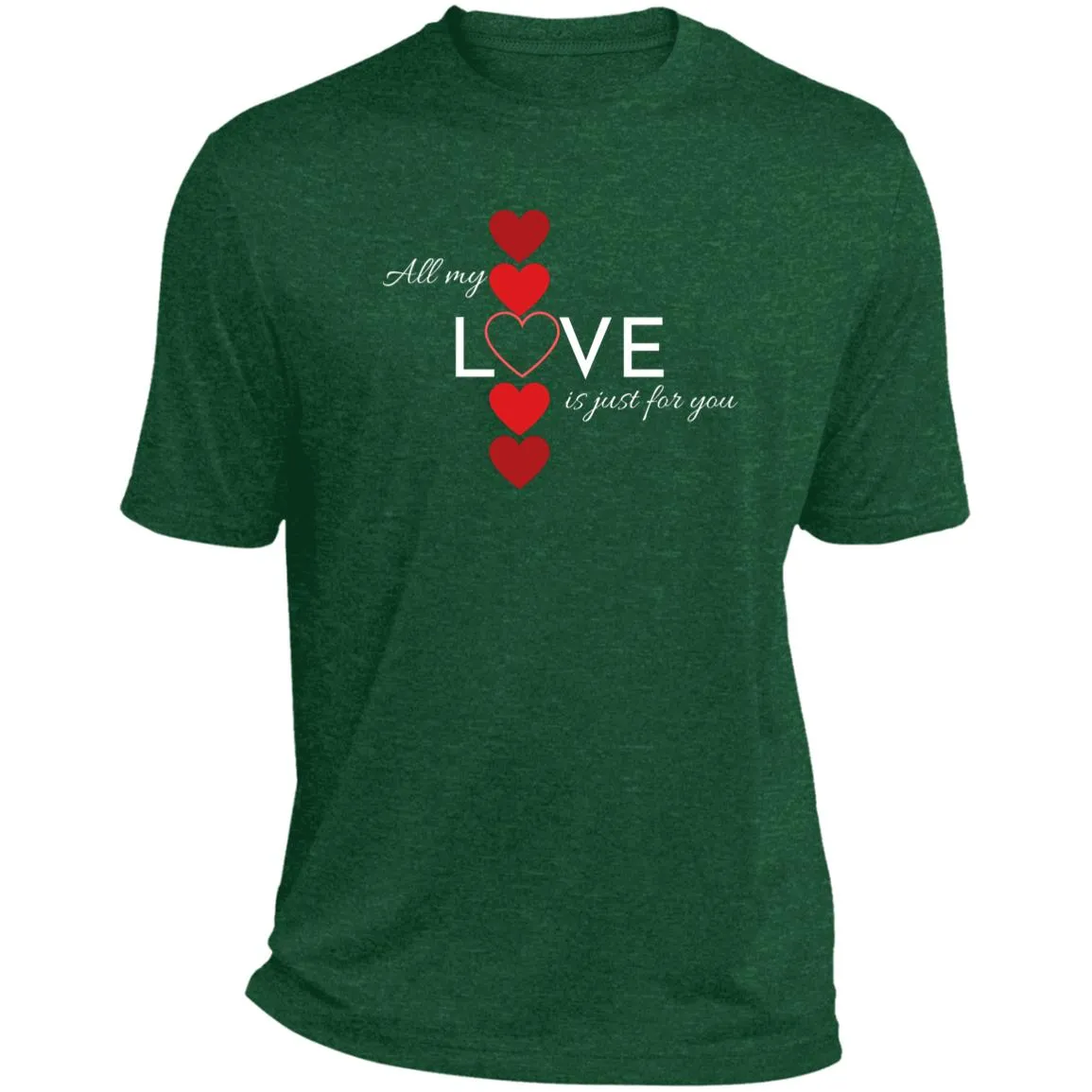 All My Love Is Just for You -- CLOSEOUT -- Heather Performance Tee