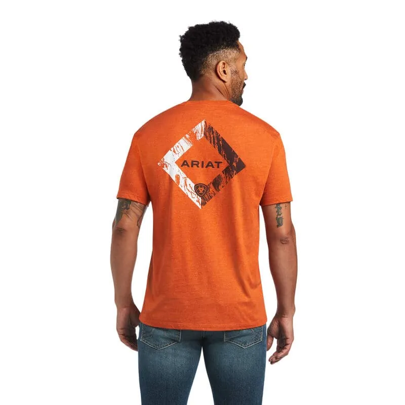 Ariat Men's Diamond Wood Orange T-Shirt