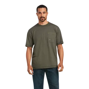 Ariat Men's Sage Heather Rebar Workman Reflective Flag T-Shirt