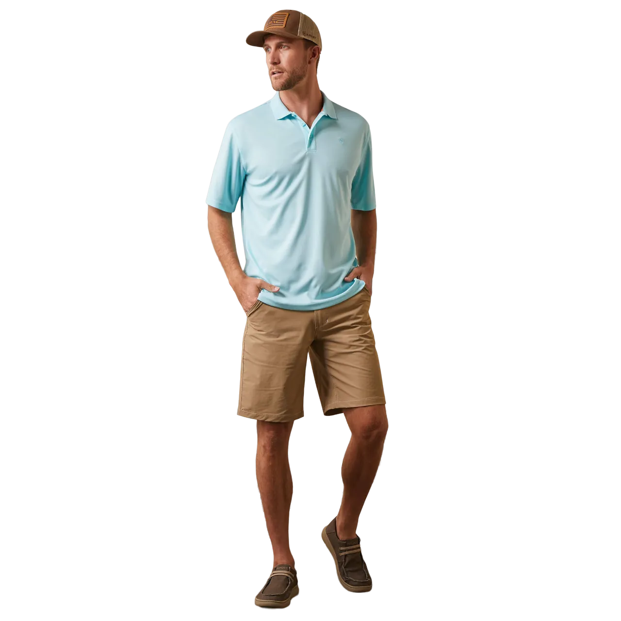Ariat Men's TEK Polo Turquoise Shirt