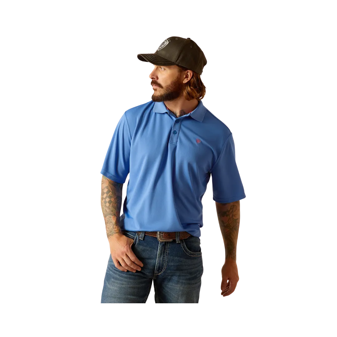 Ariat Men's Tek Seascape Blue Polo Shirt