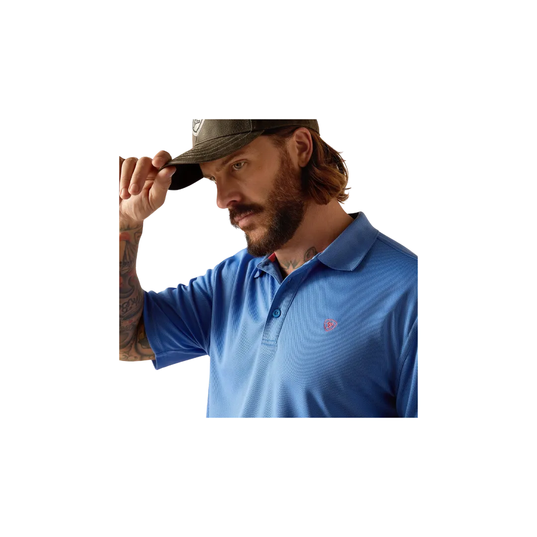 Ariat Men's Tek Seascape Blue Polo Shirt