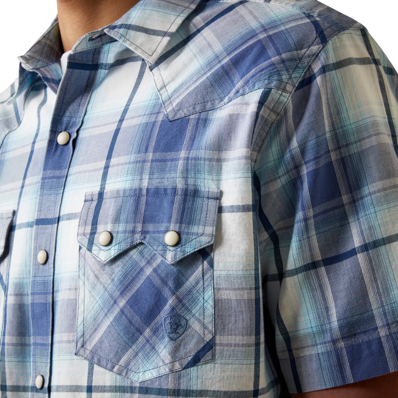 Ariat Men's Vastness Blue Hadder Retro Fit Shirt