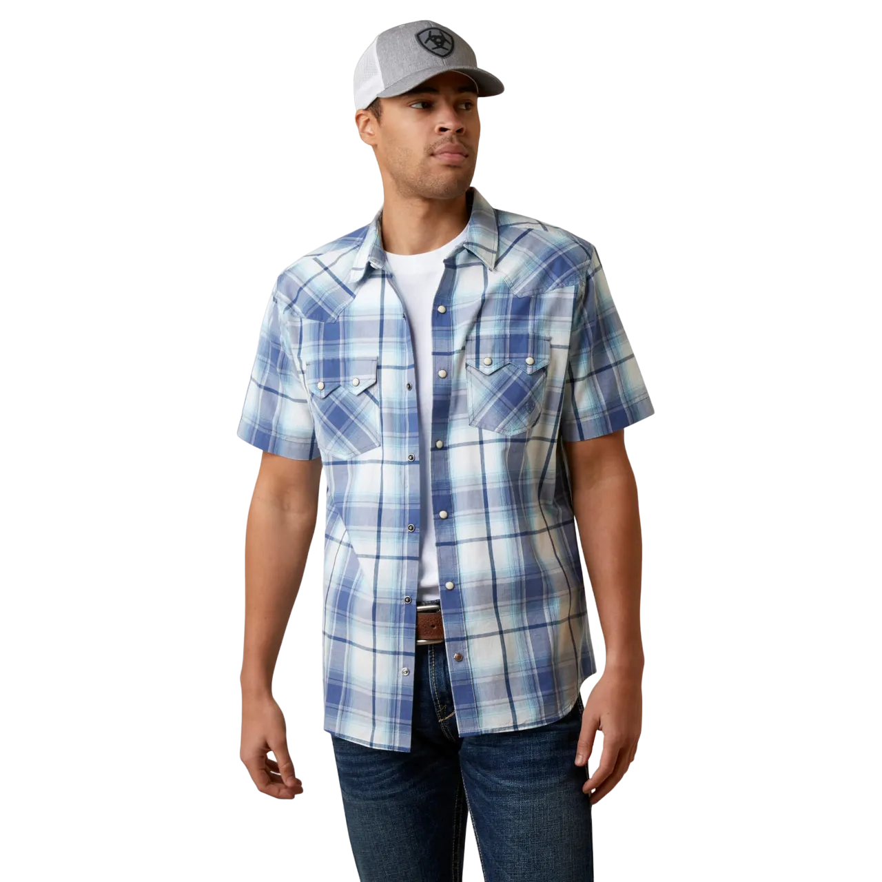 Ariat Men's Vastness Blue Hadder Retro Fit Shirt