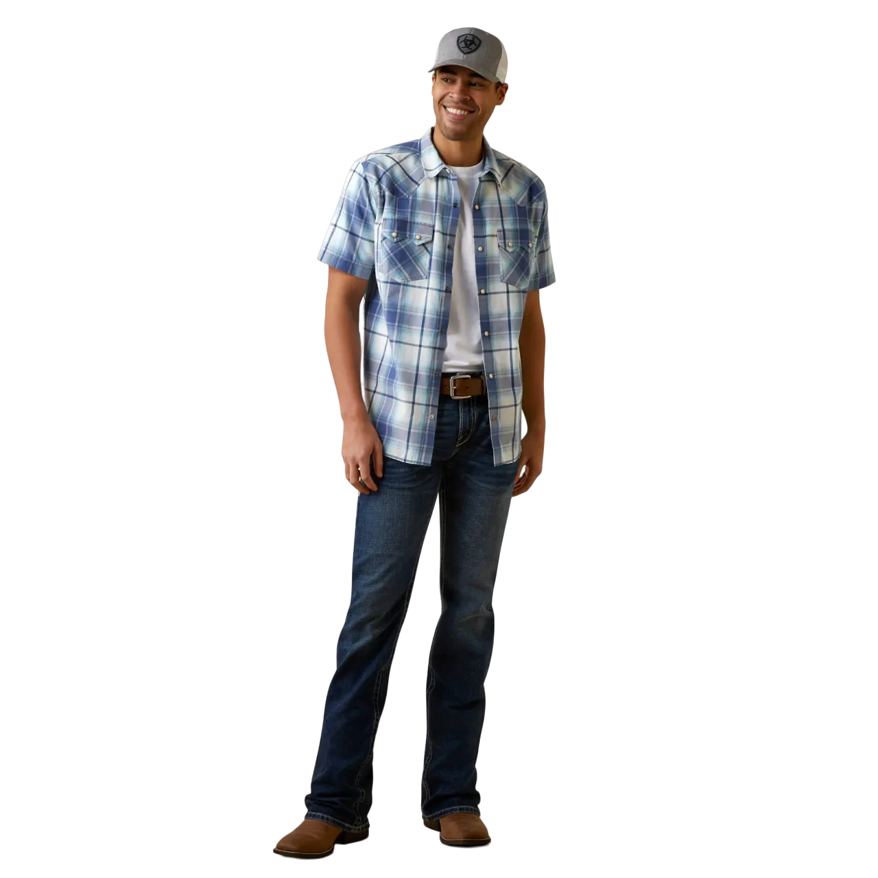 Ariat Men's Vastness Blue Hadder Retro Fit Shirt
