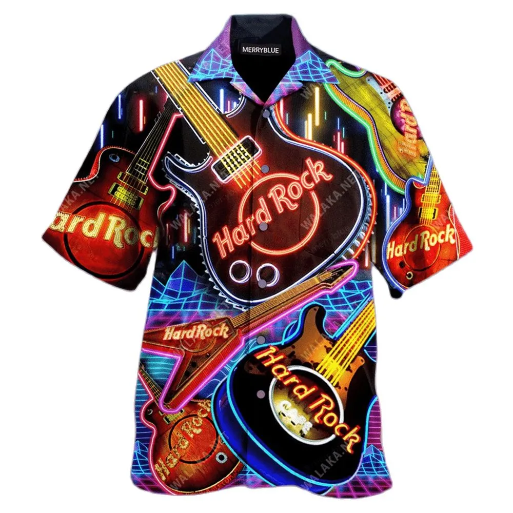 Ashore Shop Music Cuban Collar Summer Men's Clothing Casual Short Sleeves Fashion Loose Tops T 3d Printed Shirts Men's Hawaiian Shirts