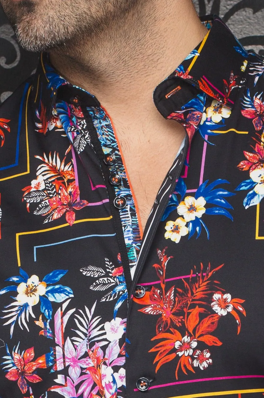 Au Noir Stretch Short Sleeve Shirt | Kapolei Black