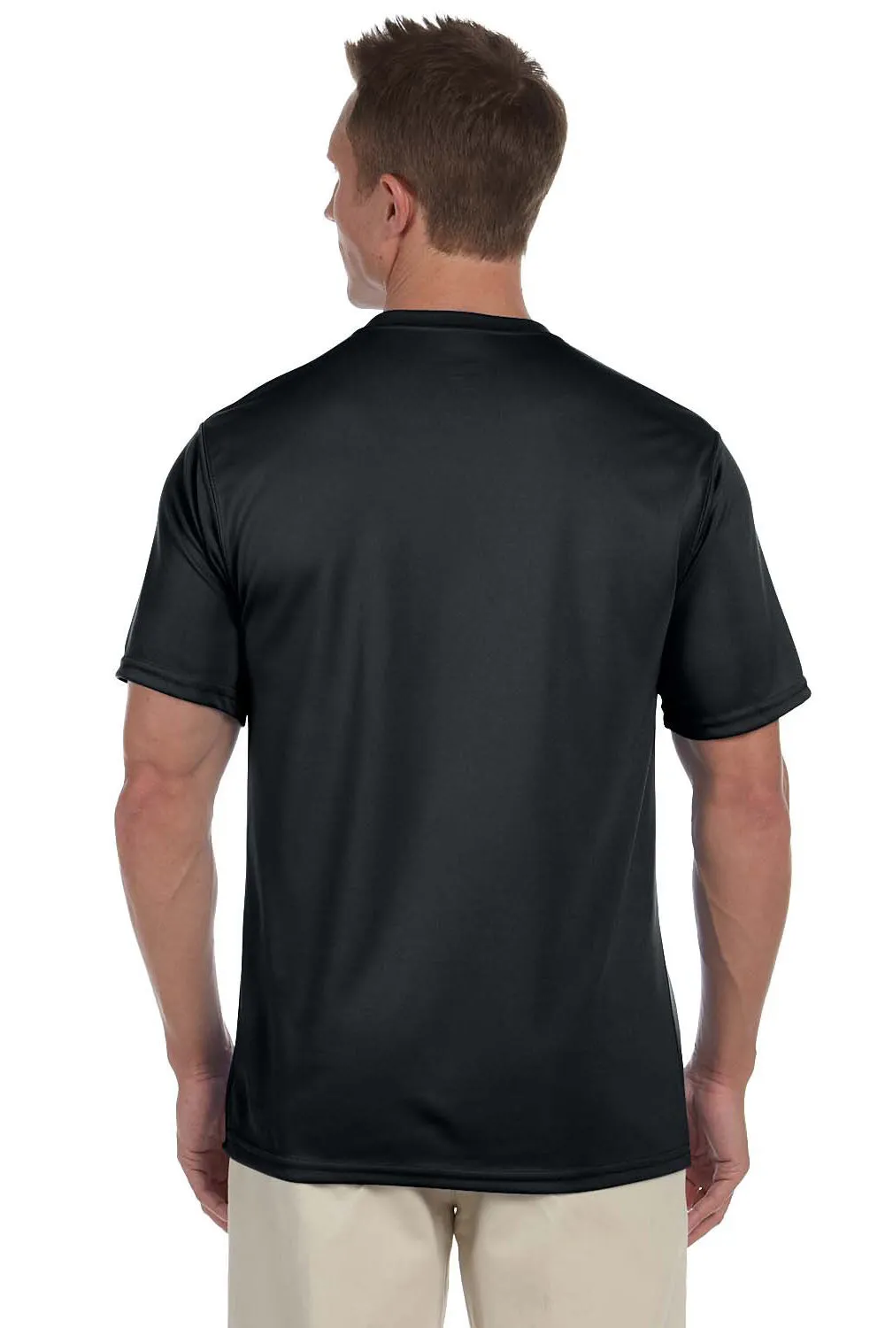 Augusta Sportswear Mens Moisture Wicking Short Sleeve Crewneck T-Shirt - Black