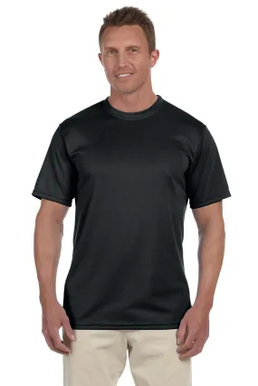 Augusta Sportswear Mens Moisture Wicking Short Sleeve Crewneck T-Shirt - Black