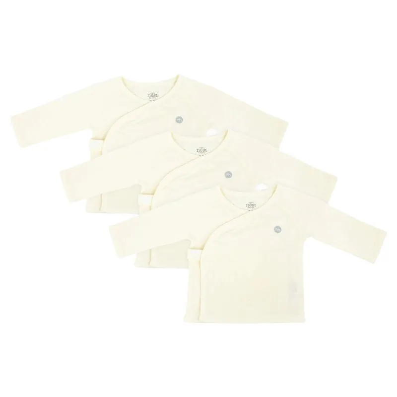 Basics Organic Cotton Ribbed Kimono T-Shirt - 3 Pack