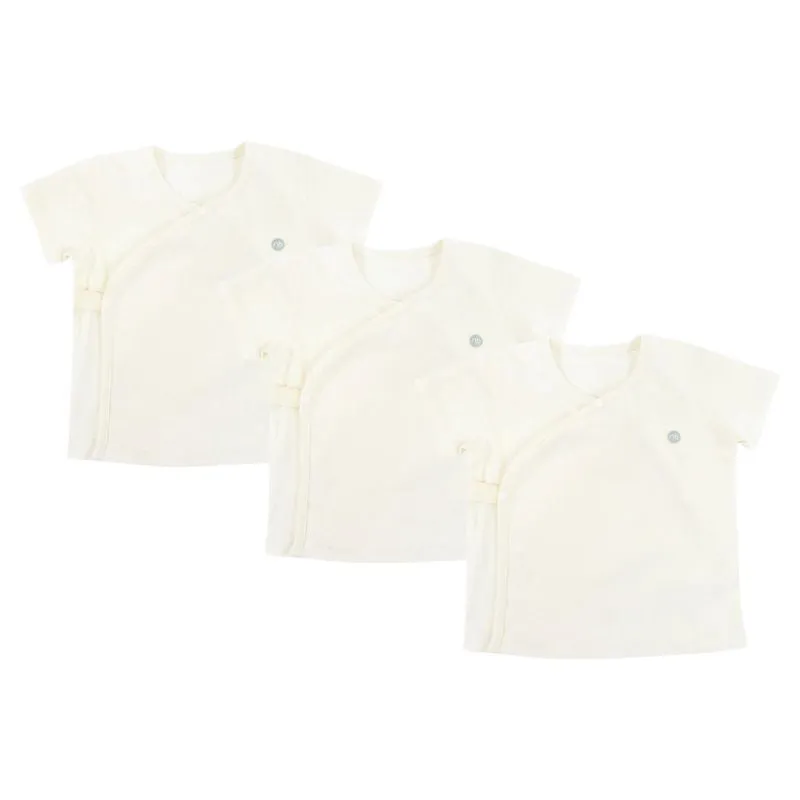 Basics Organic Cotton Ribbed Kimono T-Shirt - 3 Pack