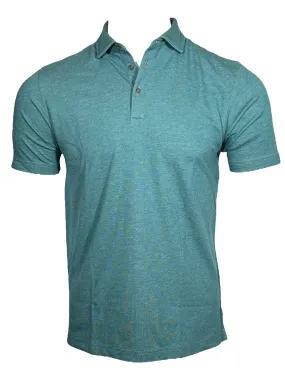 BUTTON DOWN MEN'S TECH POLO - PEACOCK HEATHER