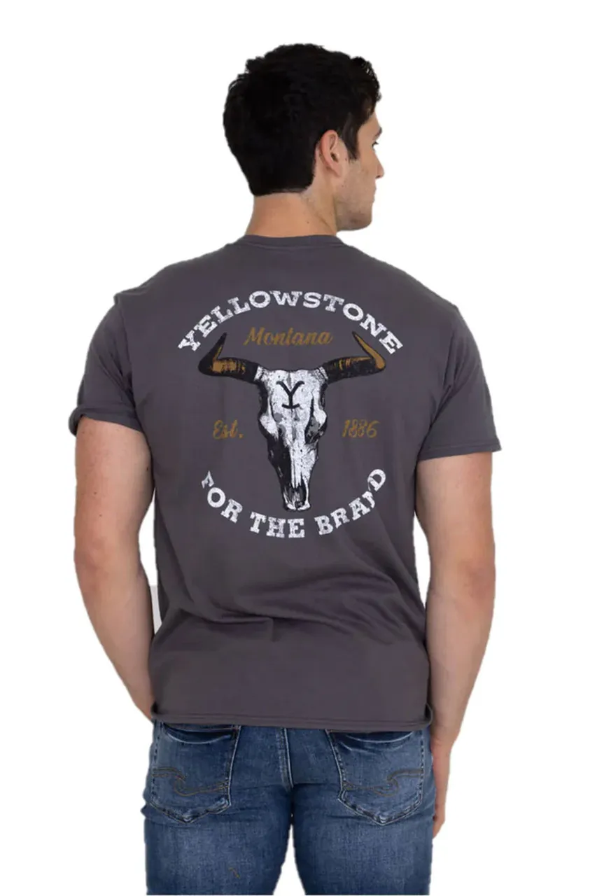 Changes Yellowstone Men's Cattle Skull T-Shirt