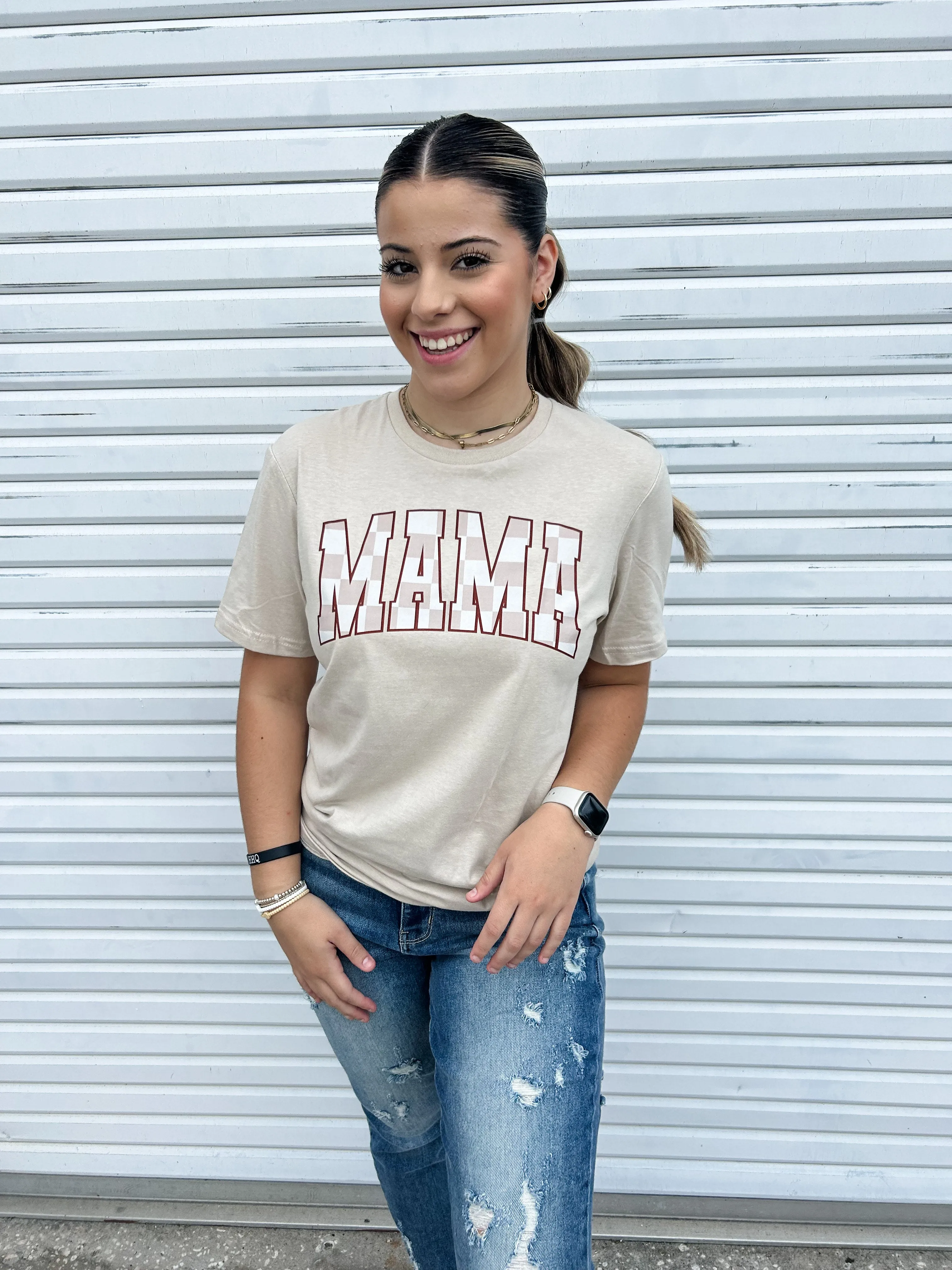 Checkered Mama Shirt