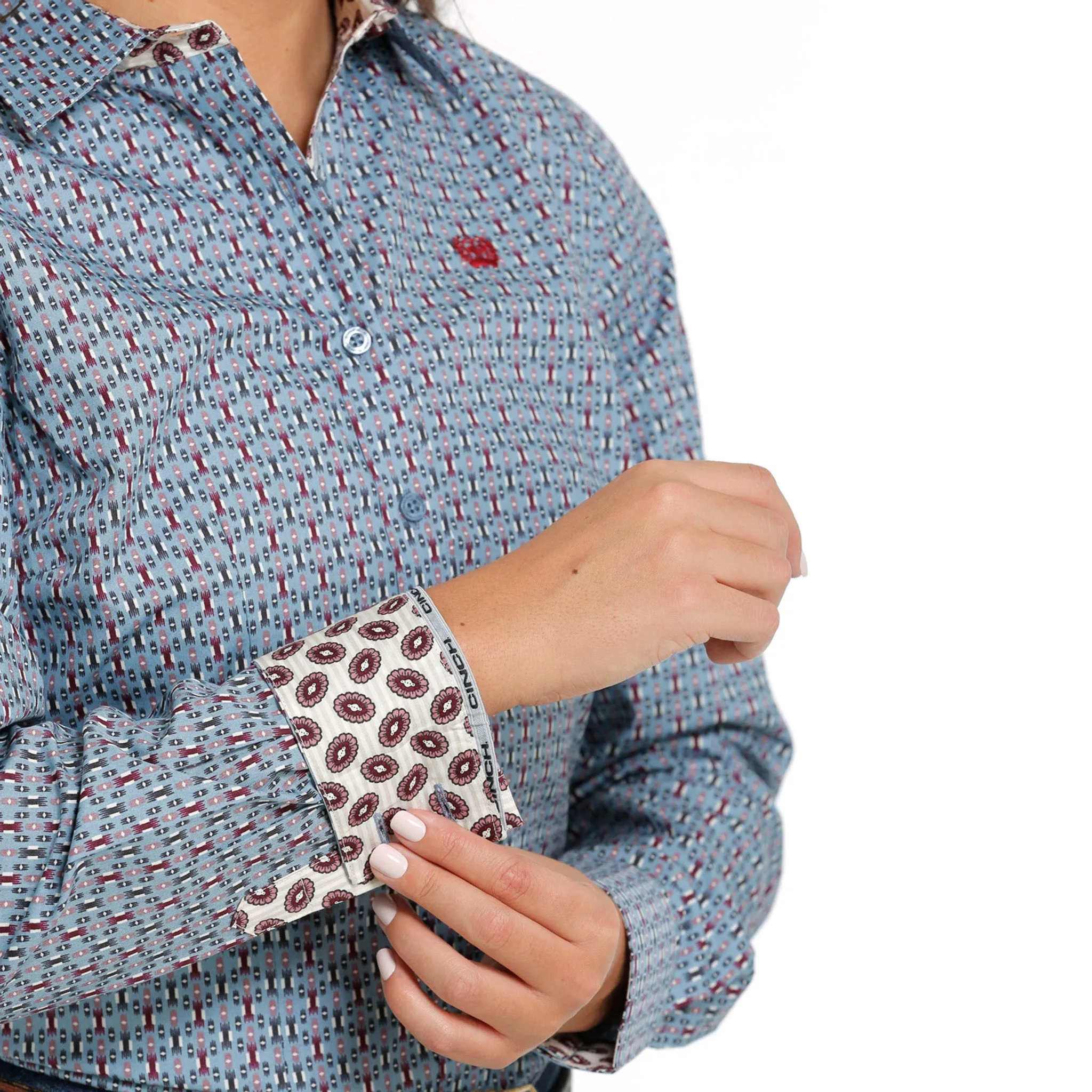 Cinch Women's "Briella" Blue Print Shirt