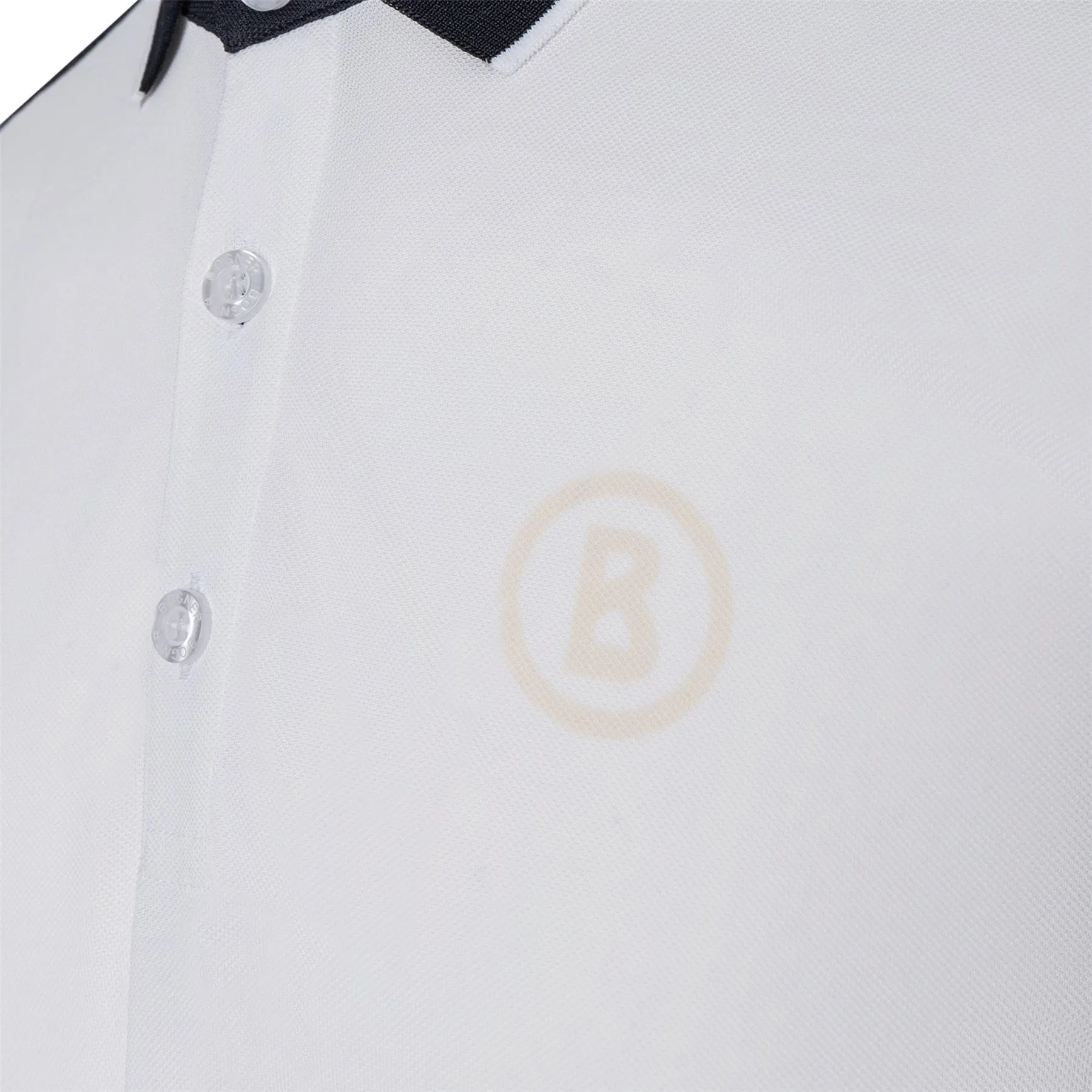 Claudius Ribbed Pique Polo White - SS24