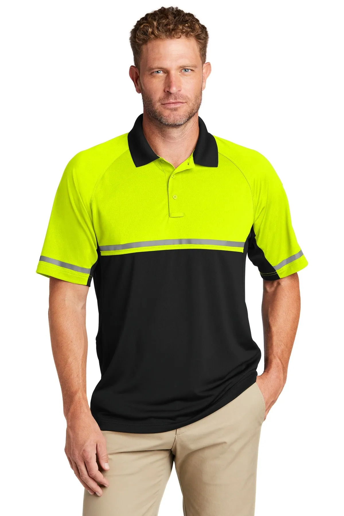 CornerStone Men's Select Lightweight Snag-Proof Enhanced Visibility Polo. CS423