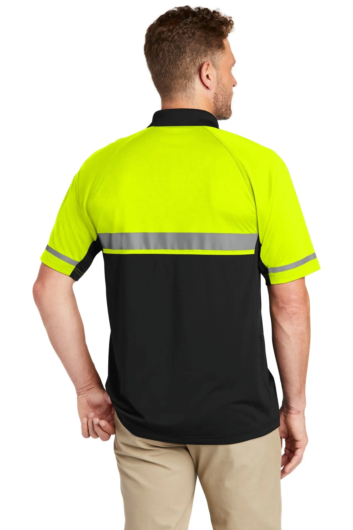 CornerStone Men's Select Lightweight Snag-Proof Enhanced Visibility Polo. CS423