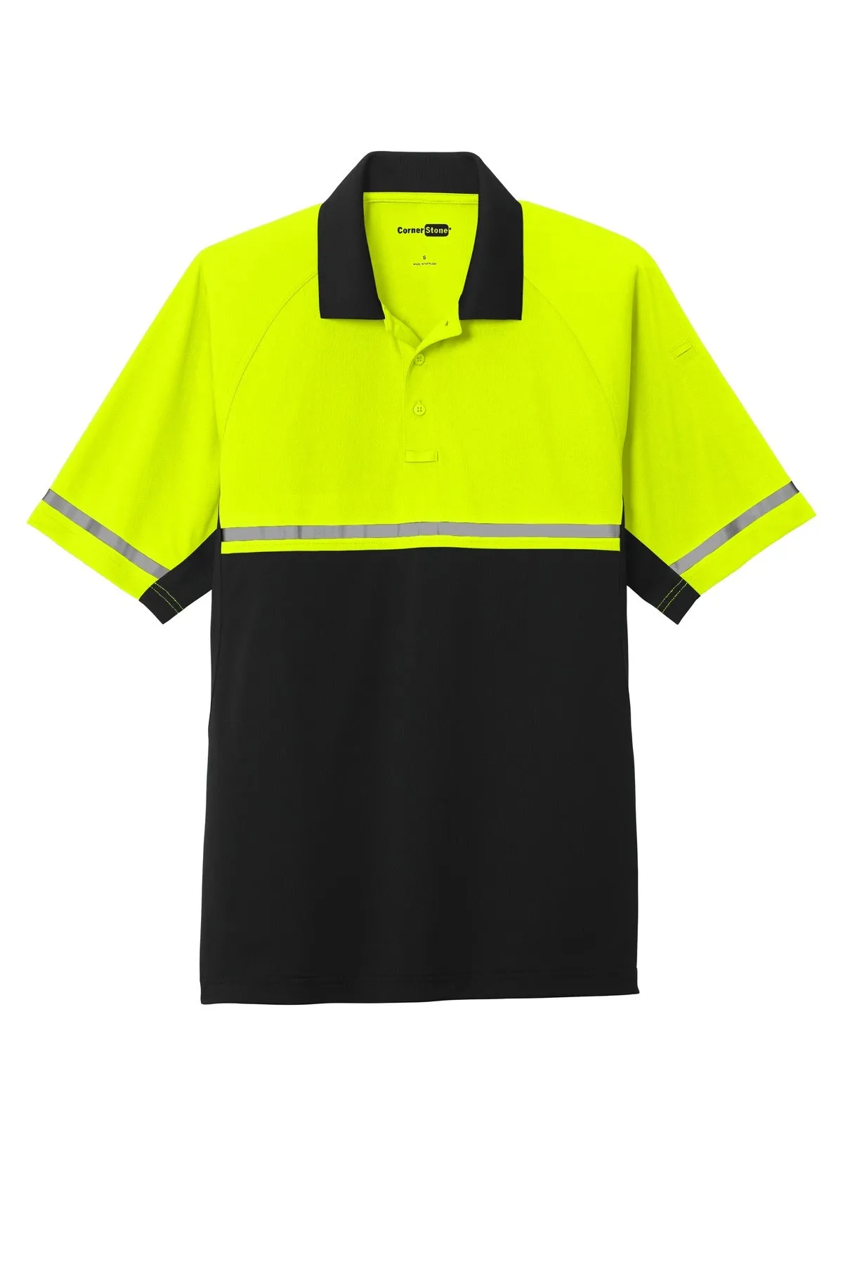 CornerStone Men's Select Lightweight Snag-Proof Enhanced Visibility Polo. CS423