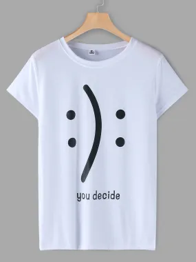 Custom Round Neck Letter Printed Short Sleeve T-Shirts