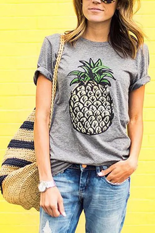 Custom Round Neck Short Sleeve Grey T-Shirts