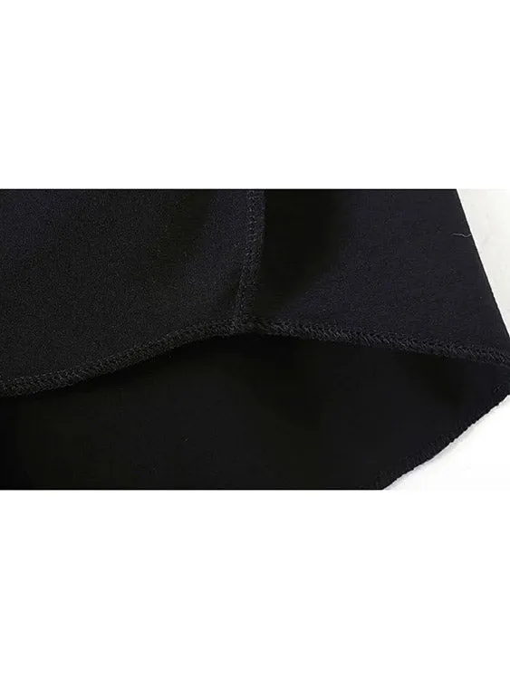 Custom V-Neck Short Sleeve Black Shirt