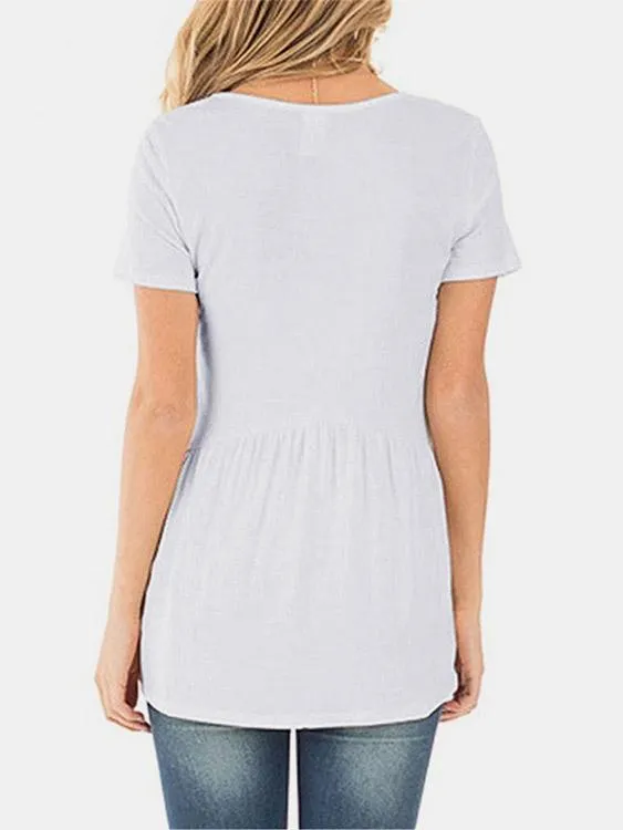 Custom V-Neck Short Sleeve T-Shirts