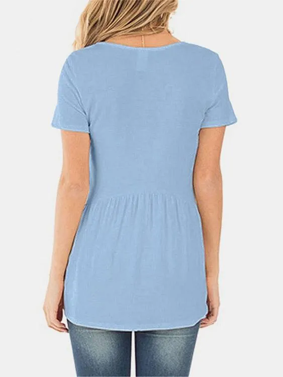 Custom V-Neck Short Sleeve T-Shirts