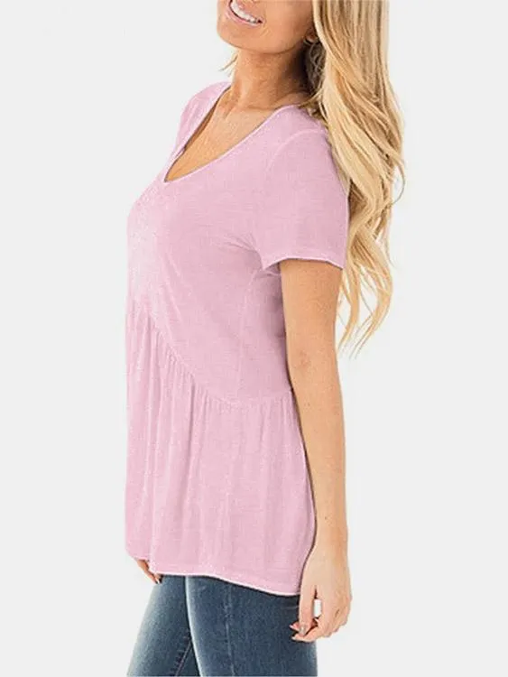 Custom V-Neck Short Sleeve T-Shirts