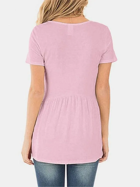 Custom V-Neck Short Sleeve T-Shirts