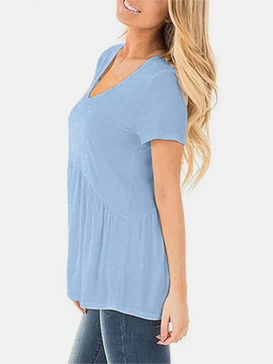 Custom V-Neck Short Sleeve T-Shirts