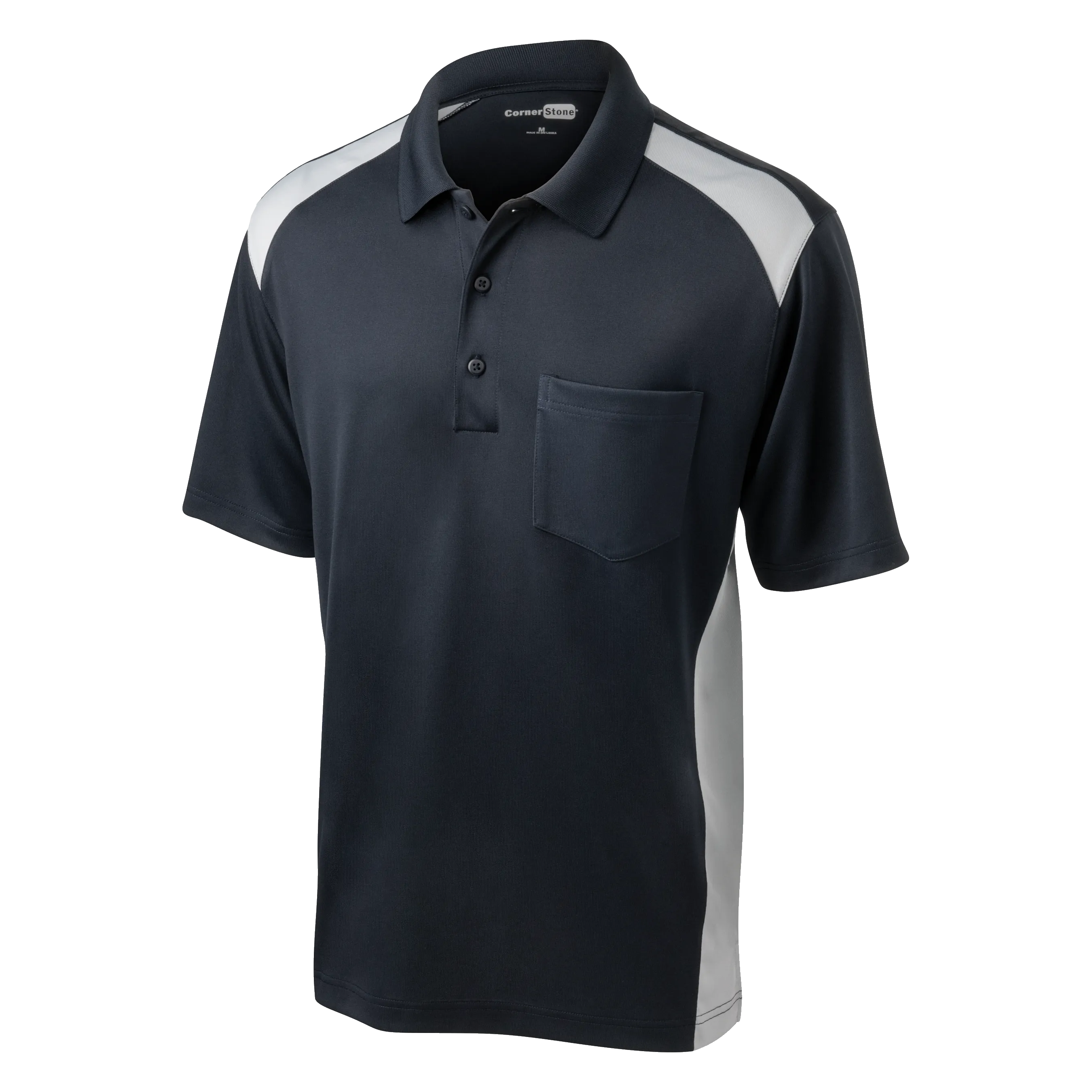 D1536M Mens Colorblock Pocket Polo