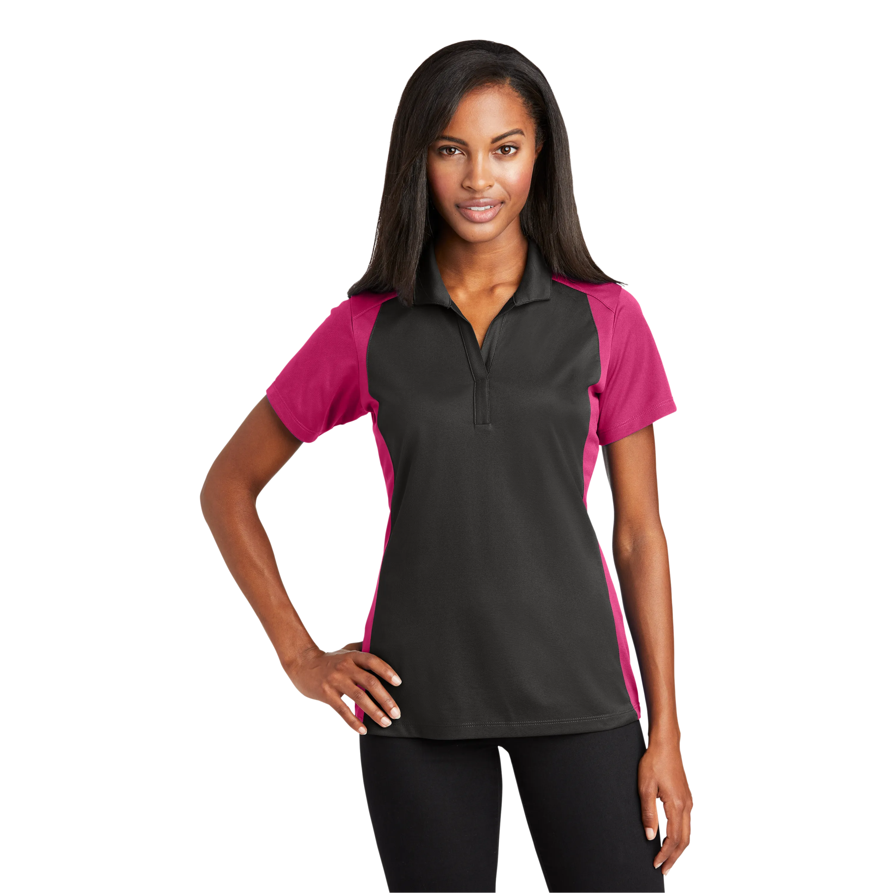 D1783W Ladies Colorblock Micropique Polo