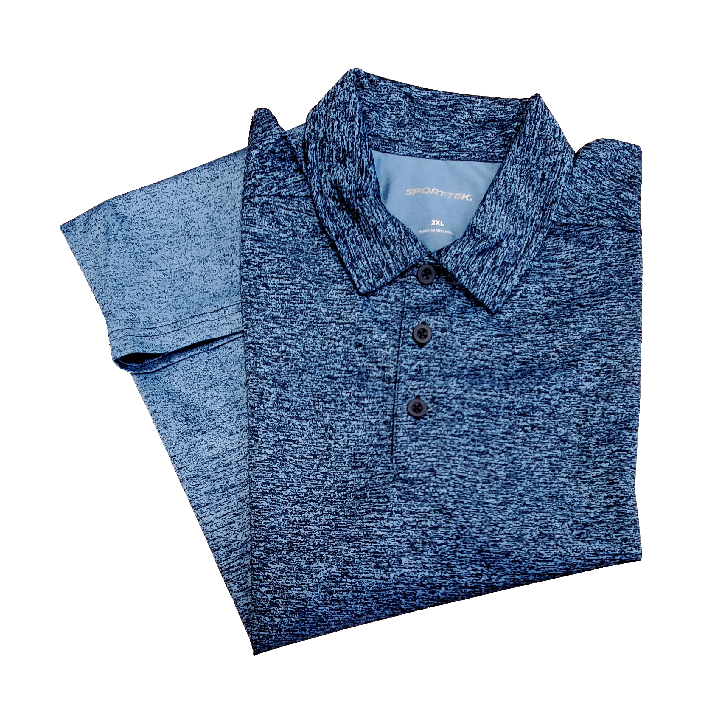 D1908 Mens Ombre Heather Polo