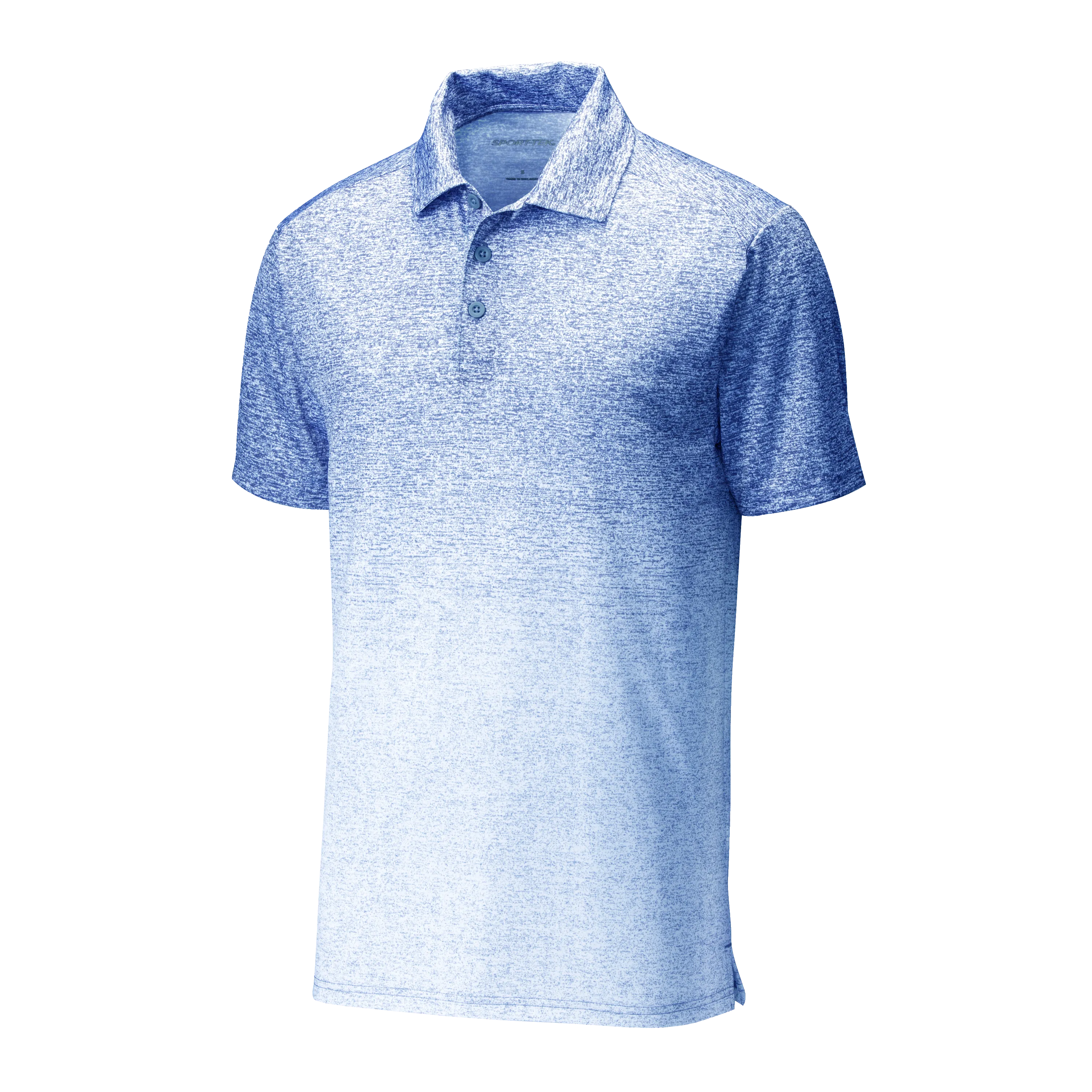 D1908 Mens Ombre Heather Polo