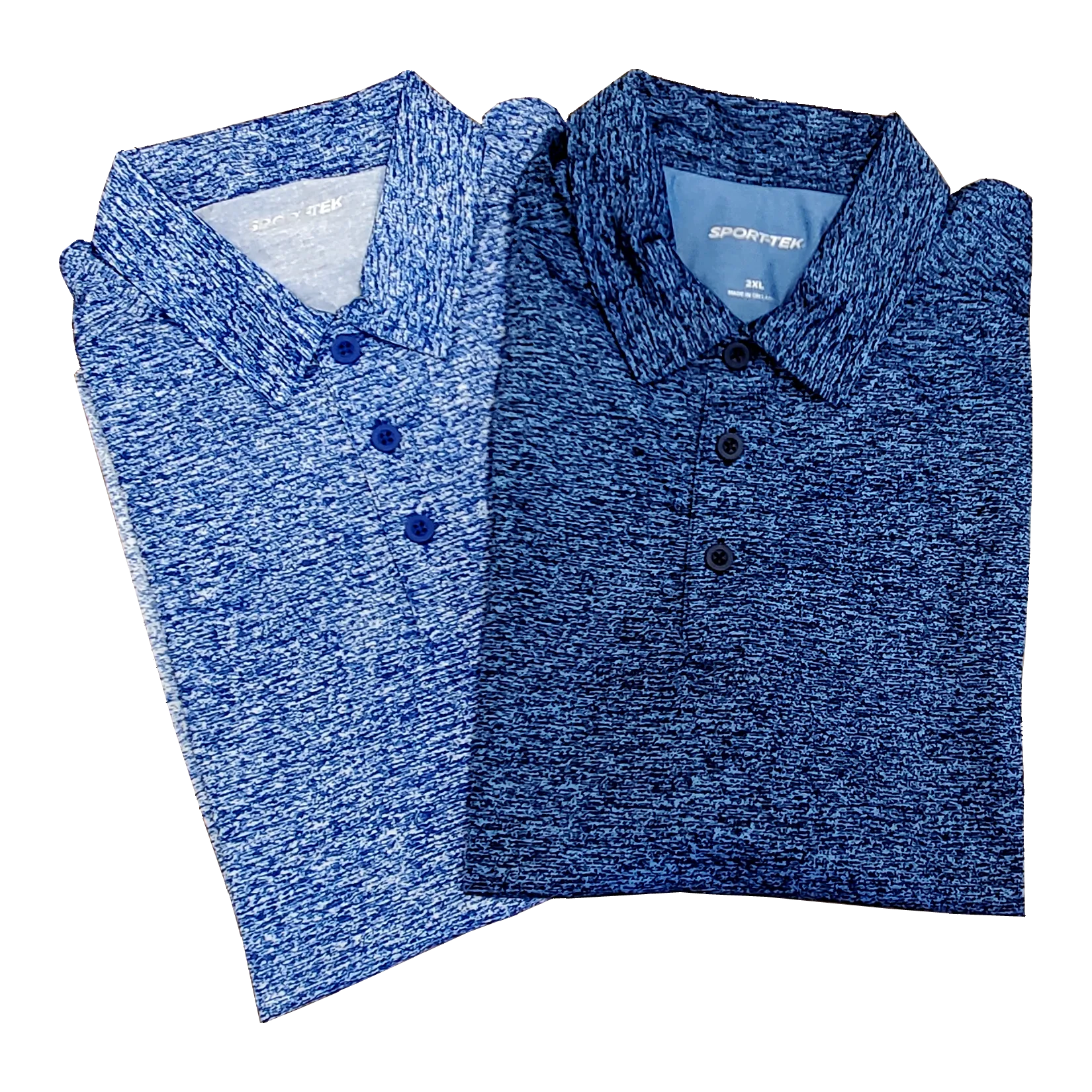D1908 Mens Ombre Heather Polo