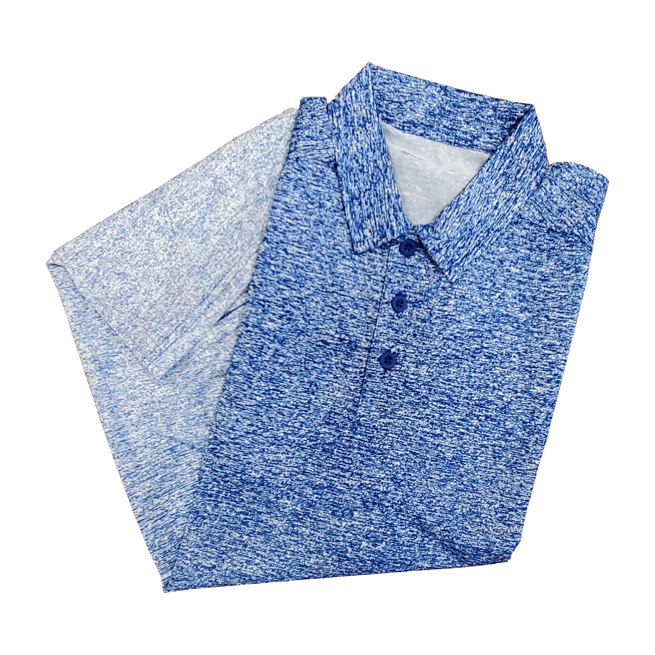D1908 Mens Ombre Heather Polo