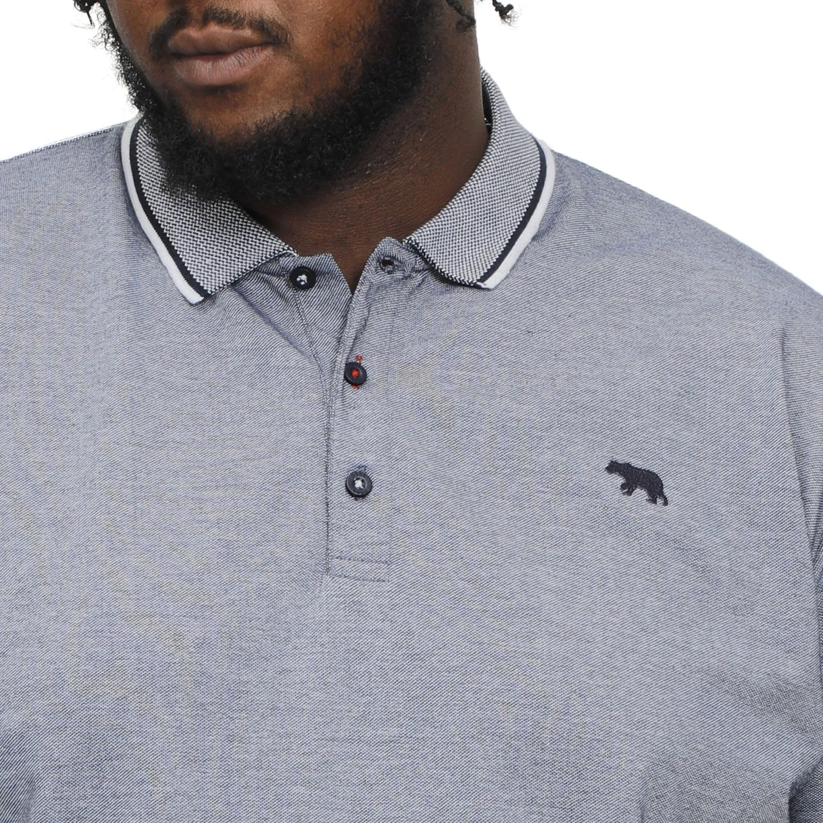 D555 Mens Gibraltar Big & Tall Pique Short Sleeve Polo Shirt - Navy/Blue