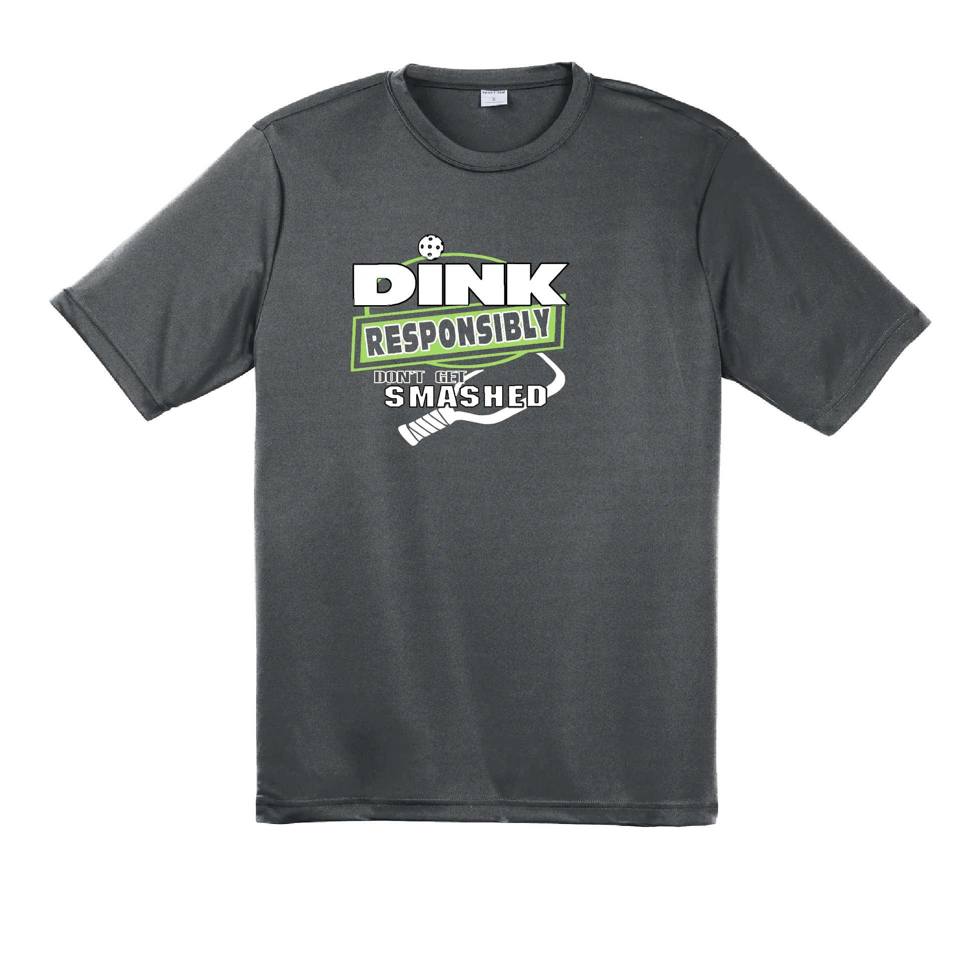Dink Responsibly Don't Get Smashed | Clearance Men's Short Sleeve Pickleball Shirt | 100% Polyester