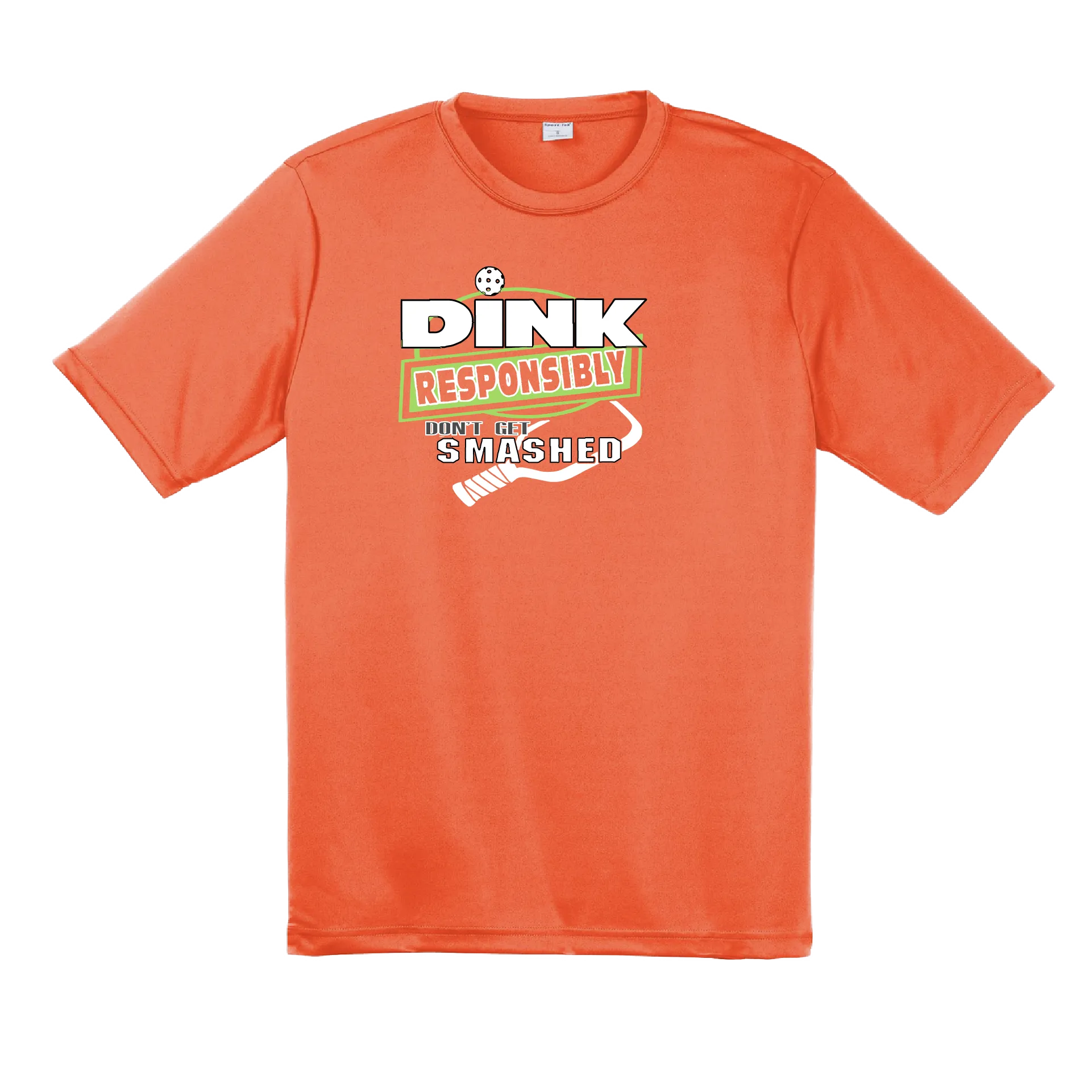 Dink Responsibly Don't Get Smashed | Clearance Men's Short Sleeve Pickleball Shirt | 100% Polyester