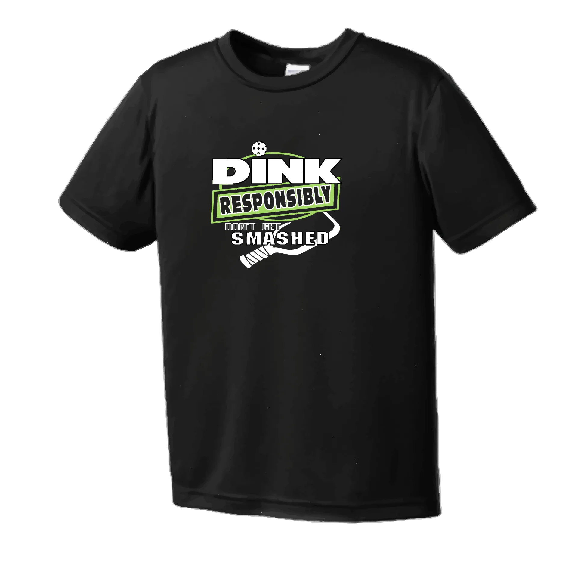 Dink Responsibly Don't Get Smashed | Clearance Men's Short Sleeve Pickleball Shirt | 100% Polyester