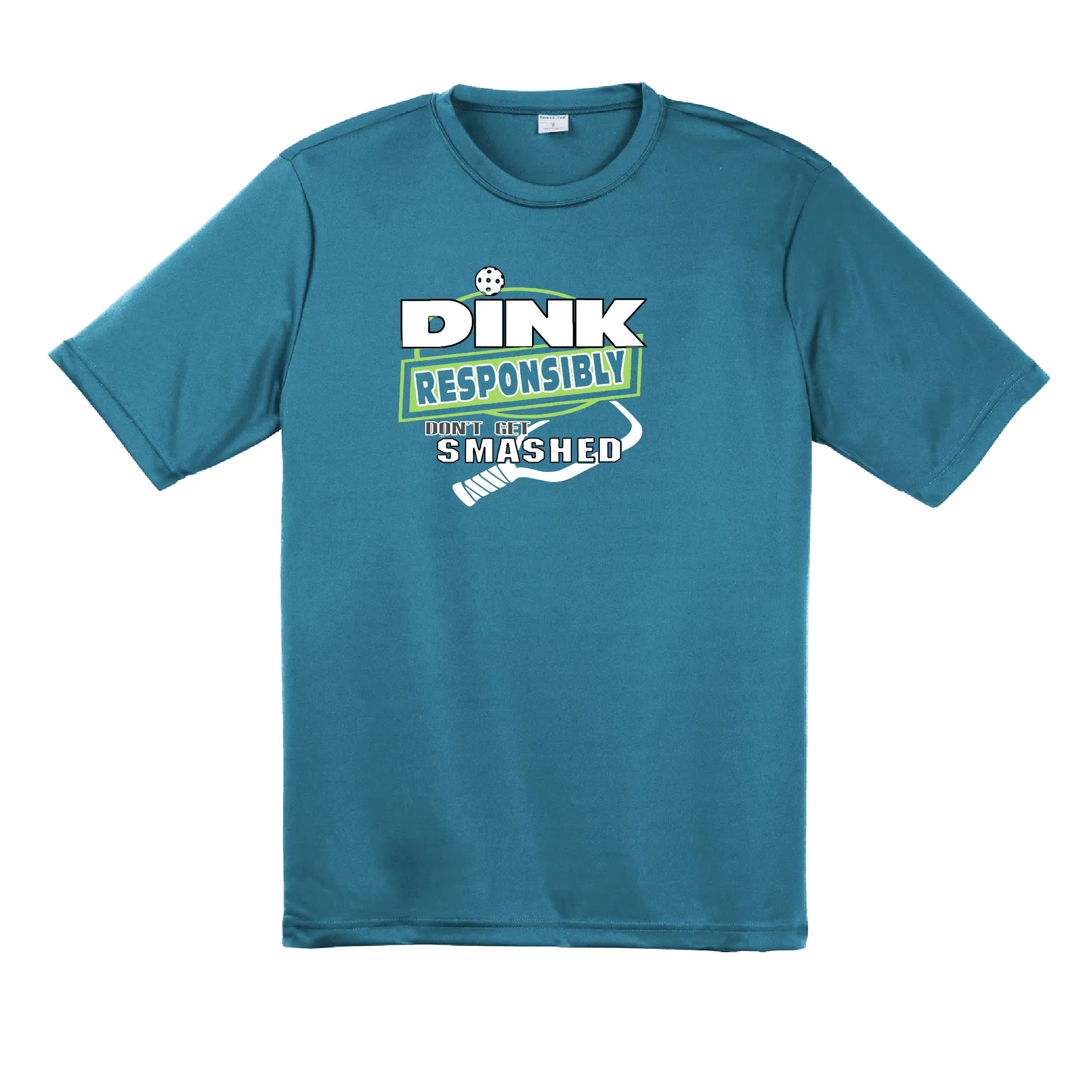 Dink Responsibly Don't Get Smashed | Clearance Men's Short Sleeve Pickleball Shirt | 100% Polyester