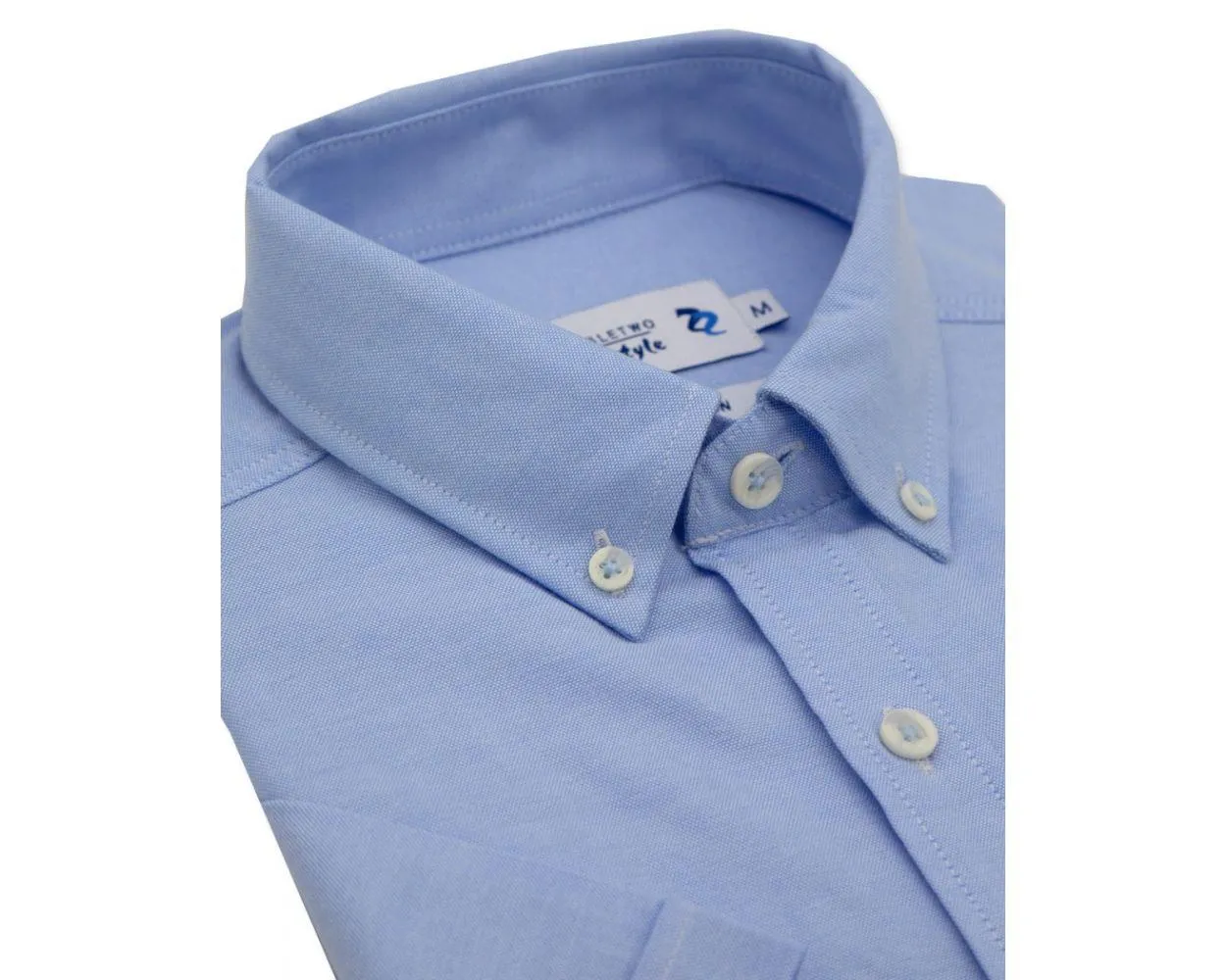 Double Two Men's Plus Size Oxford Casual Shirt in 3 Colour Options 2XL to 5XL (DTLS1109)