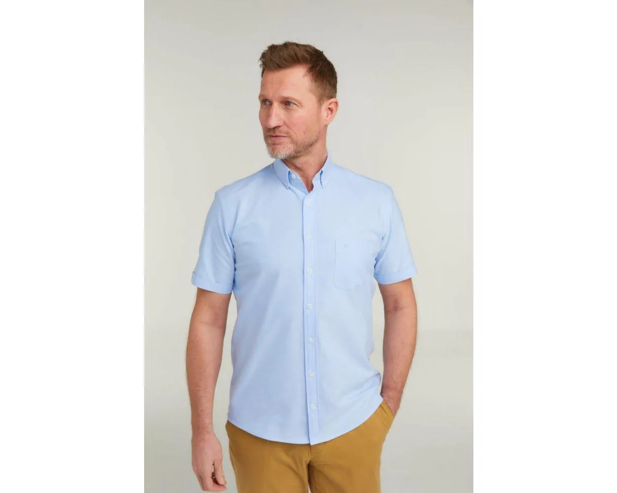 Double Two Men's Plus Size Oxford Casual Shirt in 3 Colour Options 2XL to 5XL (DTLS1109)