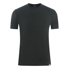 Dsquared2 Bold Brand Logo on Sleeve Black Underwear T-Shirt